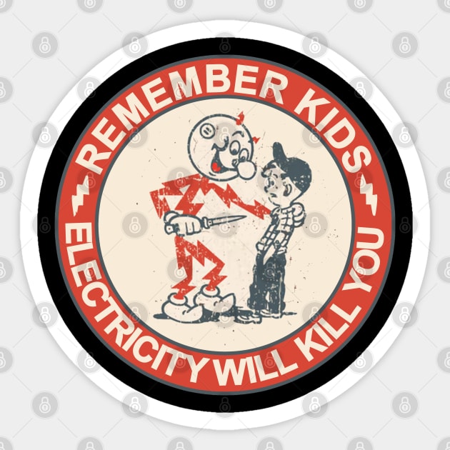 REMEMBER KIDS ELECTRICITY (2) Sticker by framehead